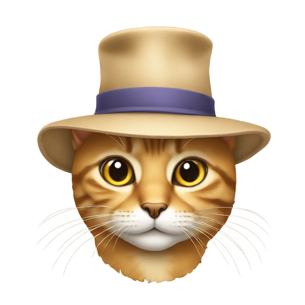 genmoji: a cat with an hat