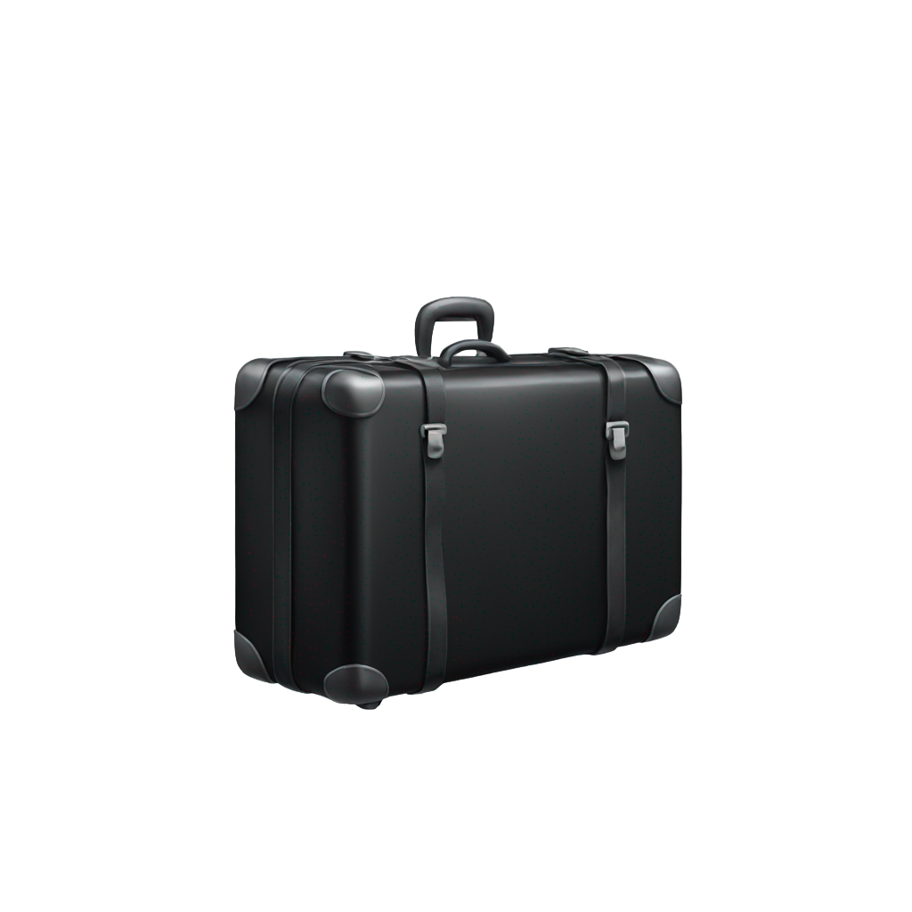 genmoji: black suitcase