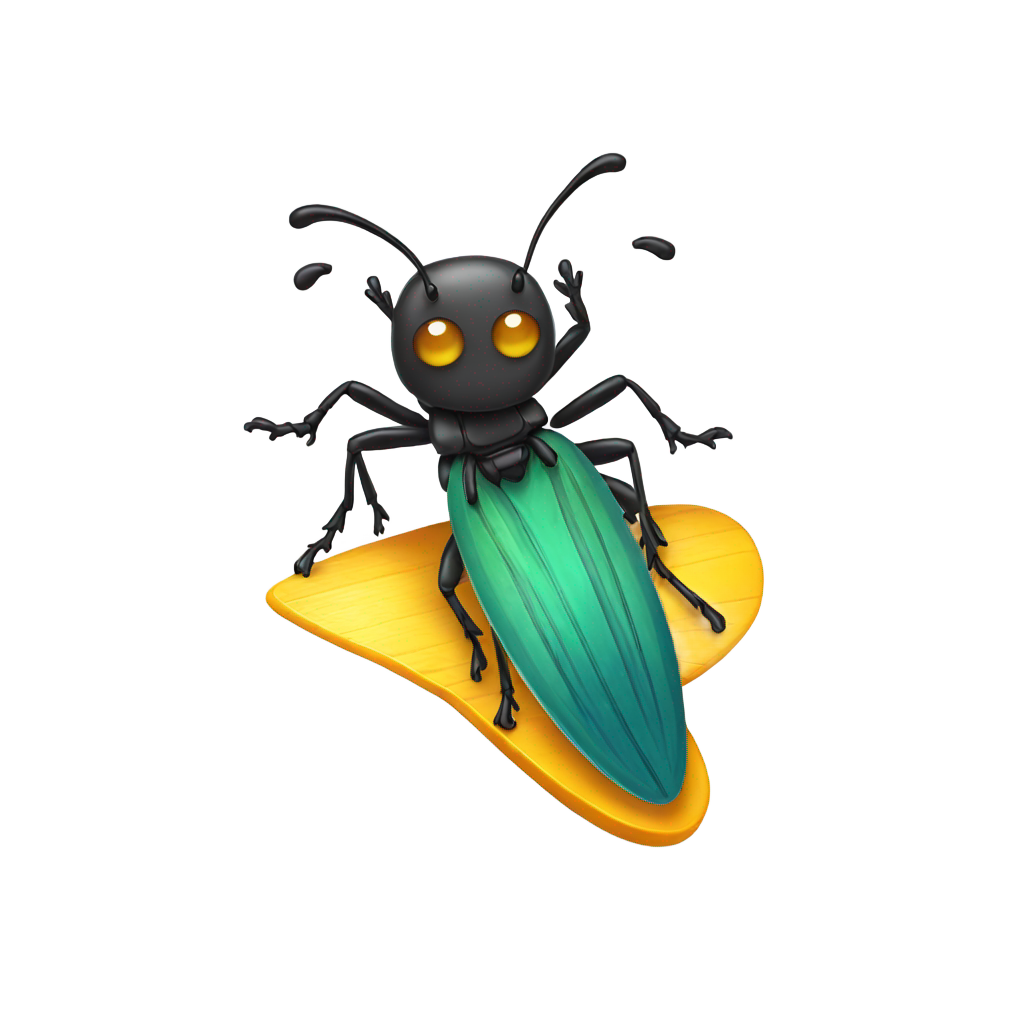 genmoji: bug surfing