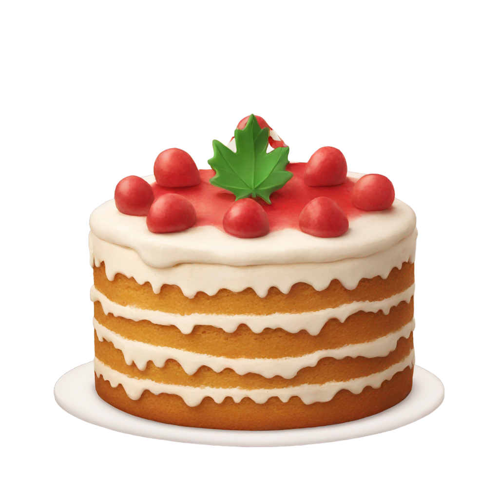 genmoji: canadian cake