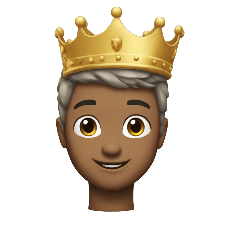 100% emoji + crown emoji