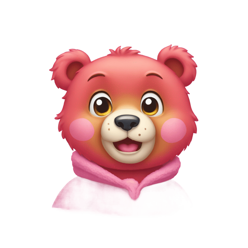 A care bear with intense love