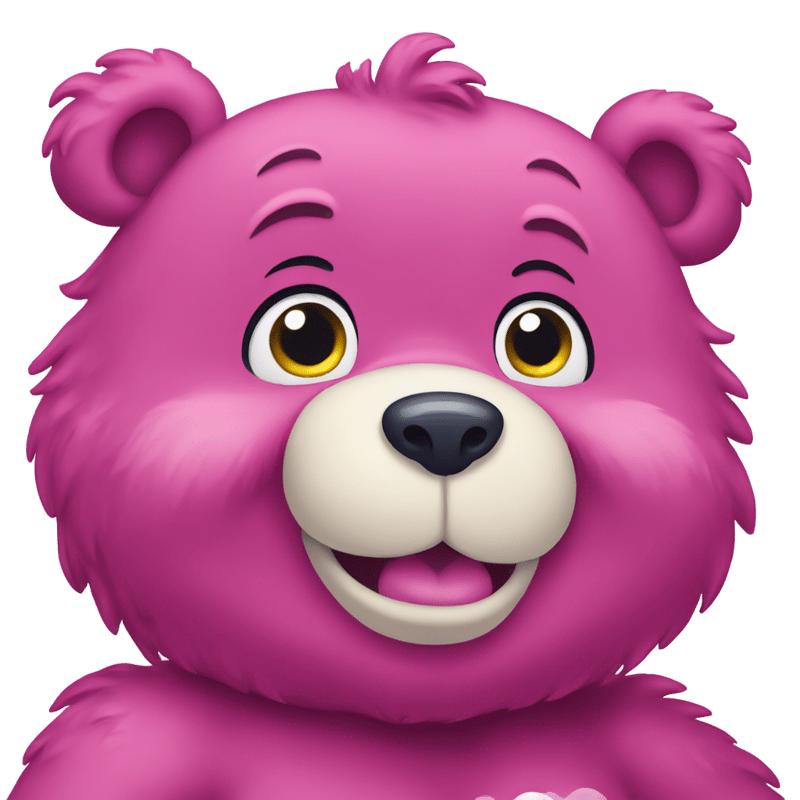 A care bear with intense love