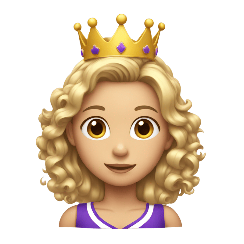 A cheerleader with a crown