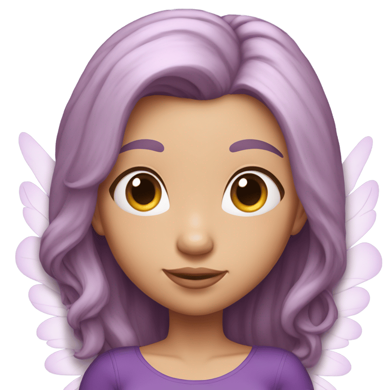 A fairy with long plum-colored hair, light skin tone, plump lips and arched eyebrows, and her wings are bigger, wider and more pointed. She wears a purple dress and purple pants.