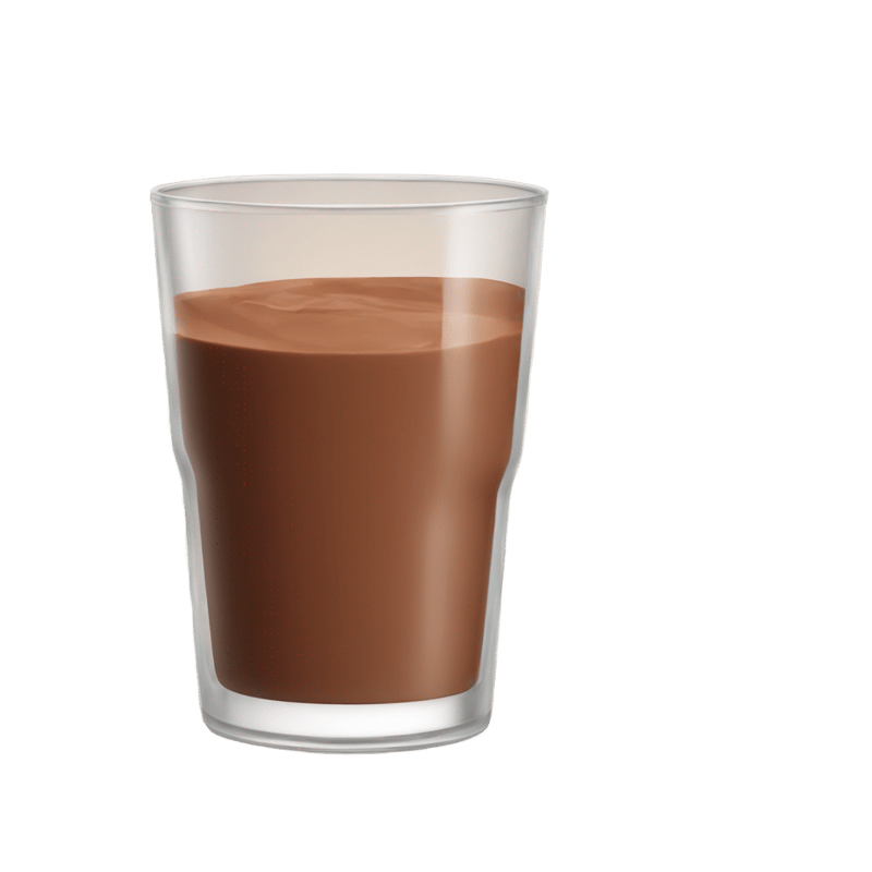 a glass of chocolate milk