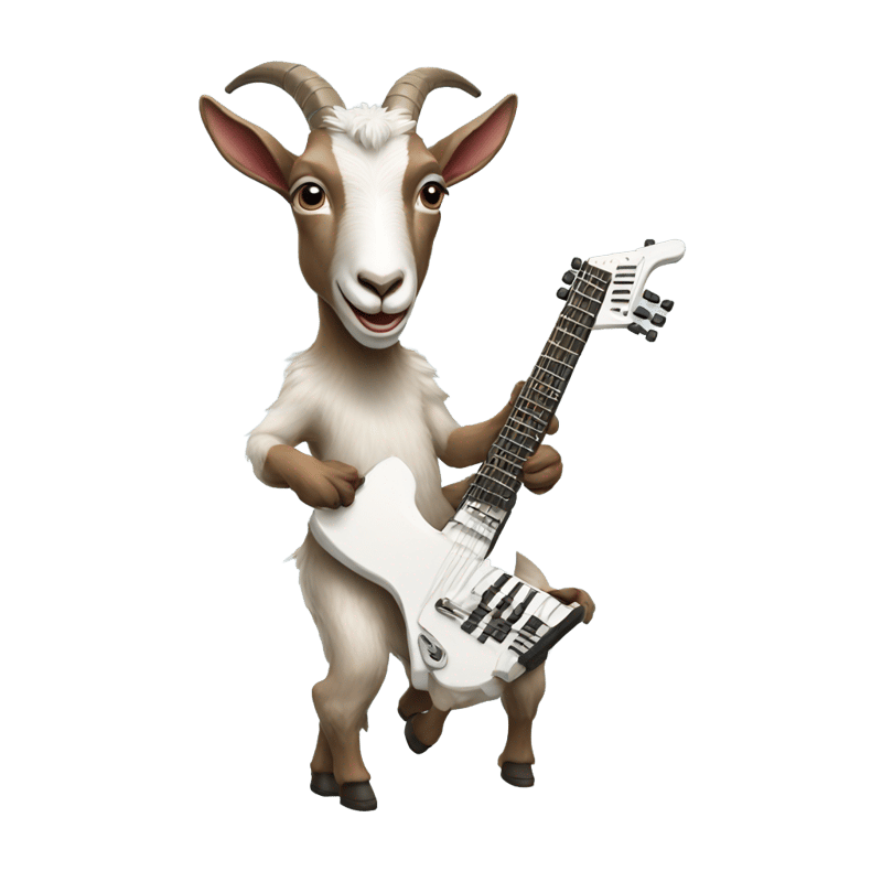 A goat playing a keytar