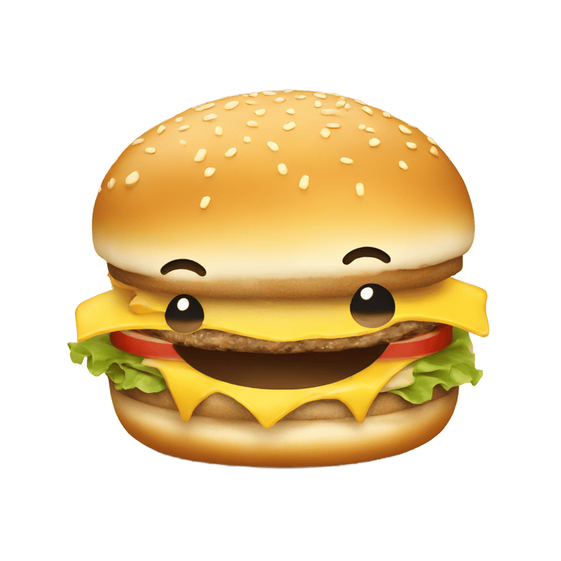 a hamburger bun smiling