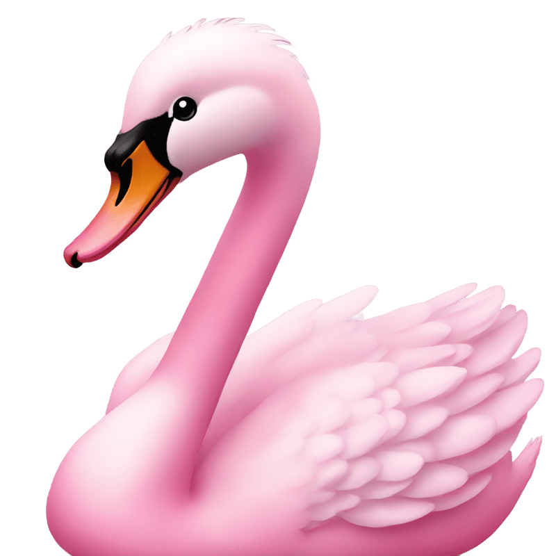 A pink swan