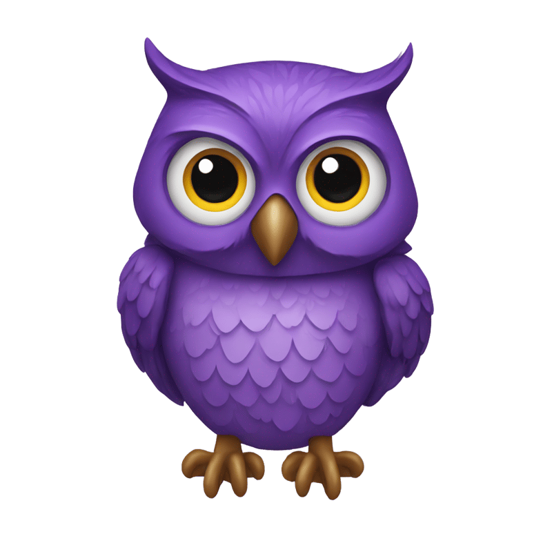 A purple owl