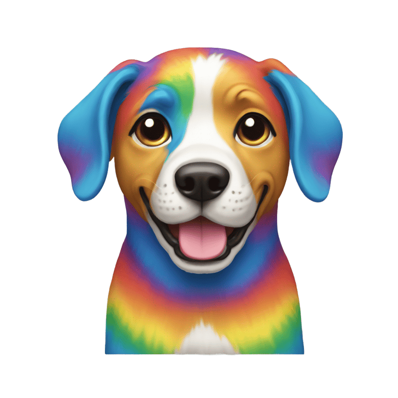 A rainbow dog