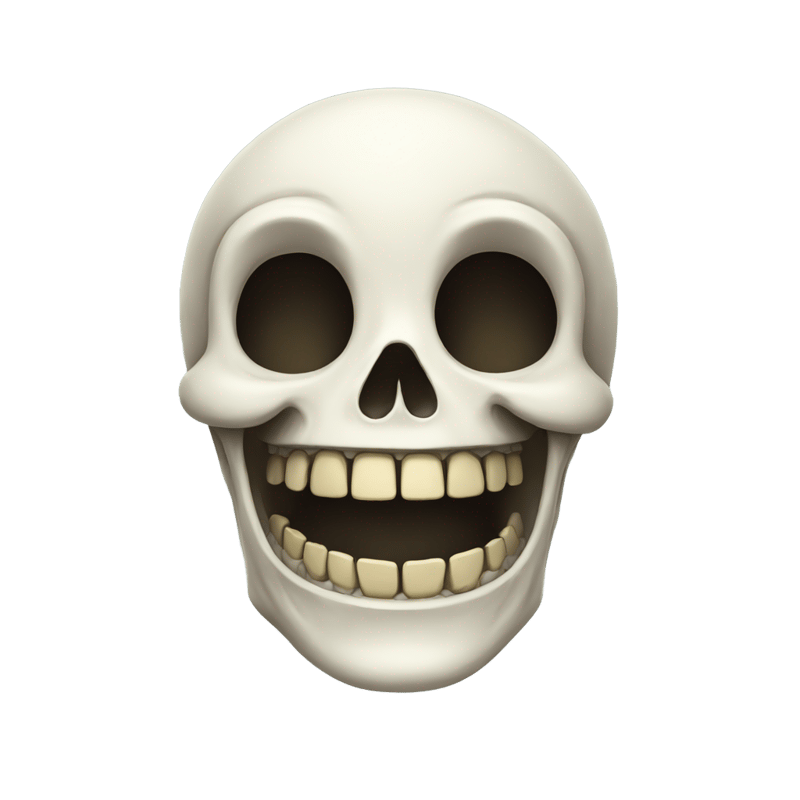 a smiling skeleton