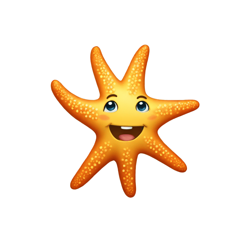 a starfish smiling