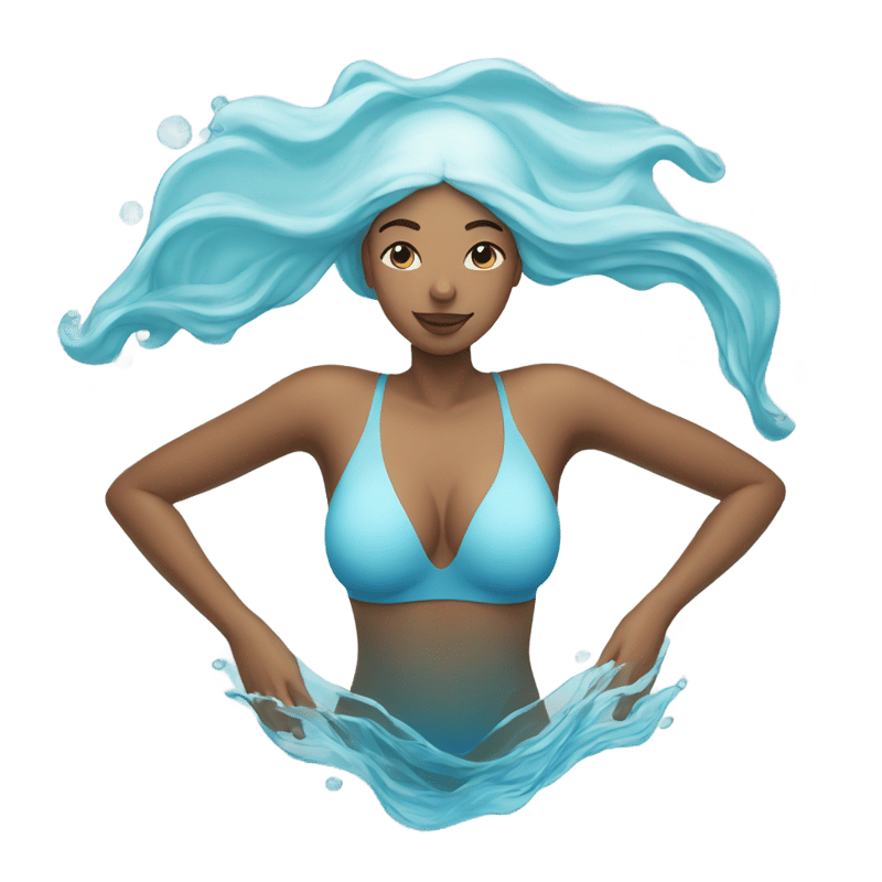 a woman swimming