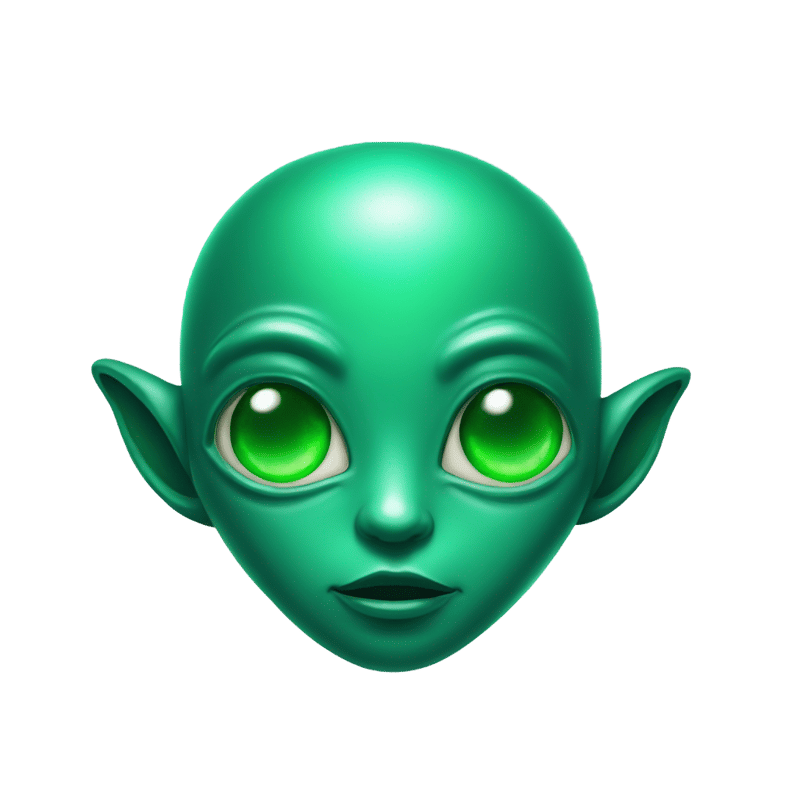 An alien with an emerald in his forehead and streaks near his eyes