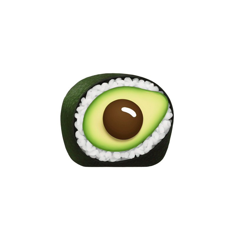 an avocado sushi roll