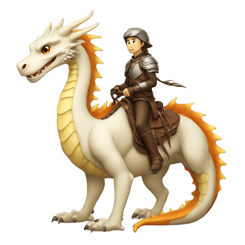 Another different dragon with a rider