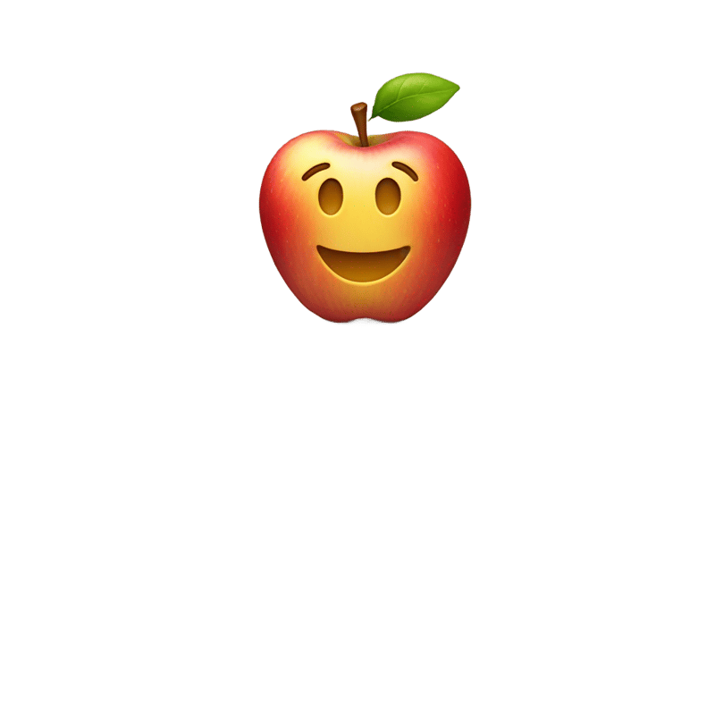 apple emoji smiley face