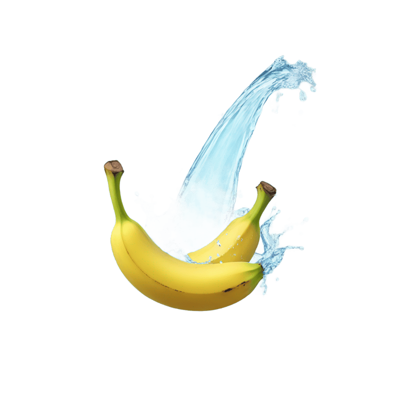 banana spraying water