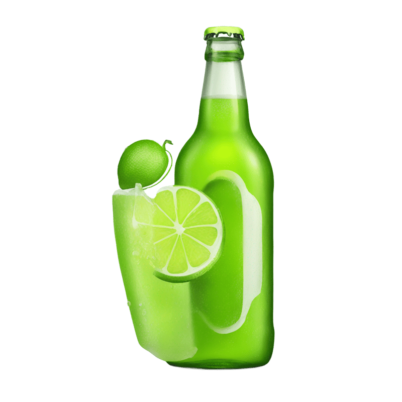 Beer bottle with lime slice