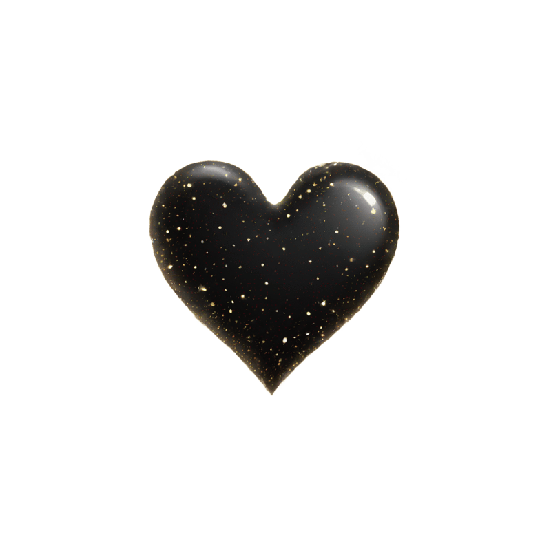 Black heart with sparkles