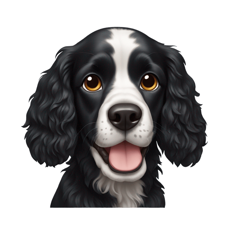 Black spaniel dog