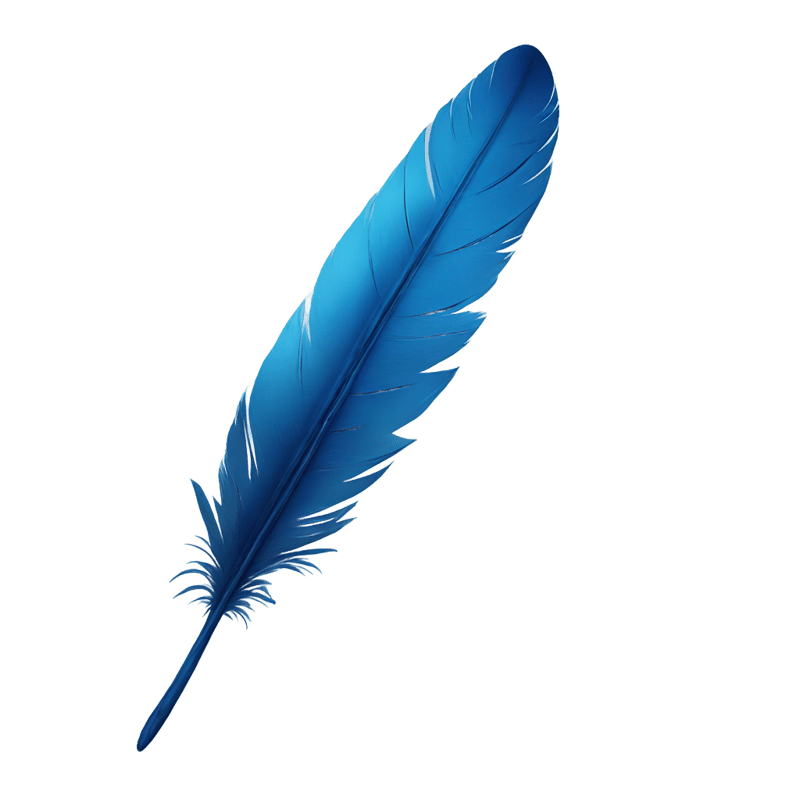 Blue feather