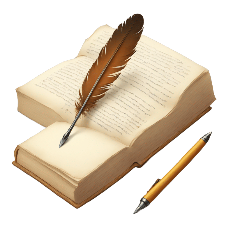 book with feather pen