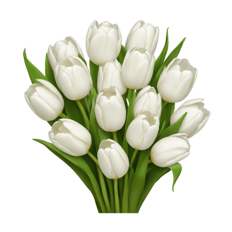 Bouquet of White tulips