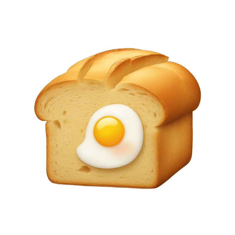 Bread with egg on top