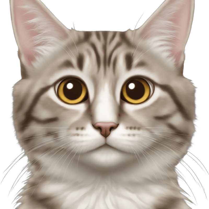 Brown and gray tabby turkish angora