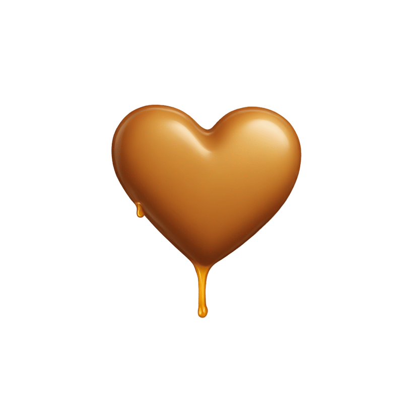 Caramel-colored heart