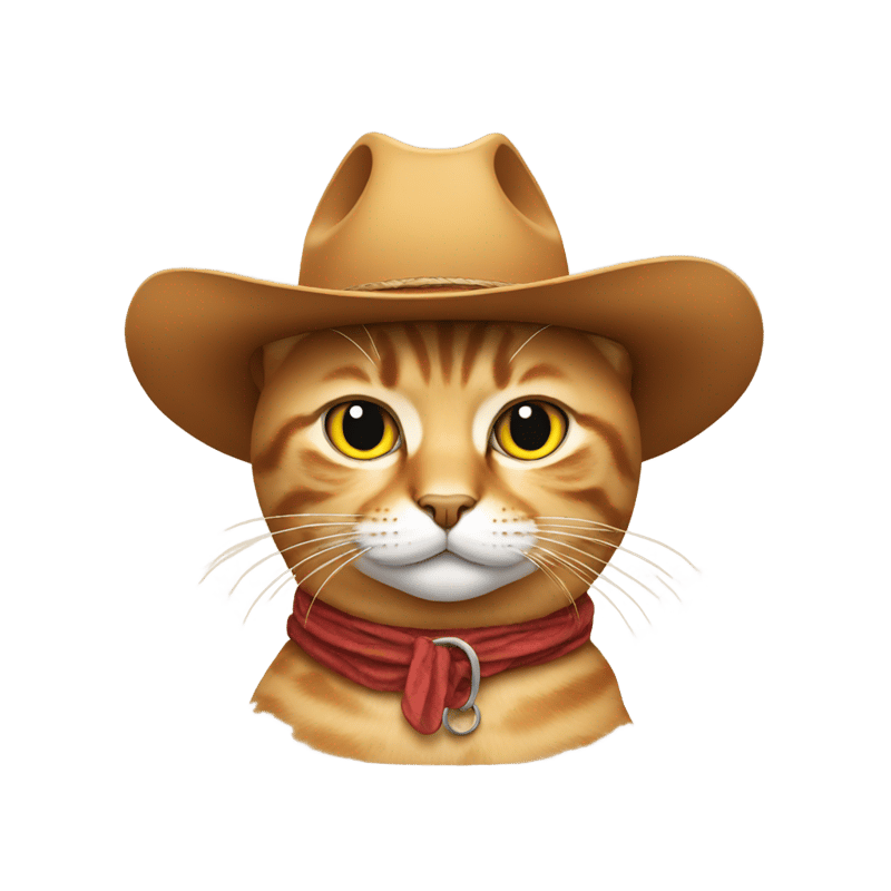 cat with cowboy hat