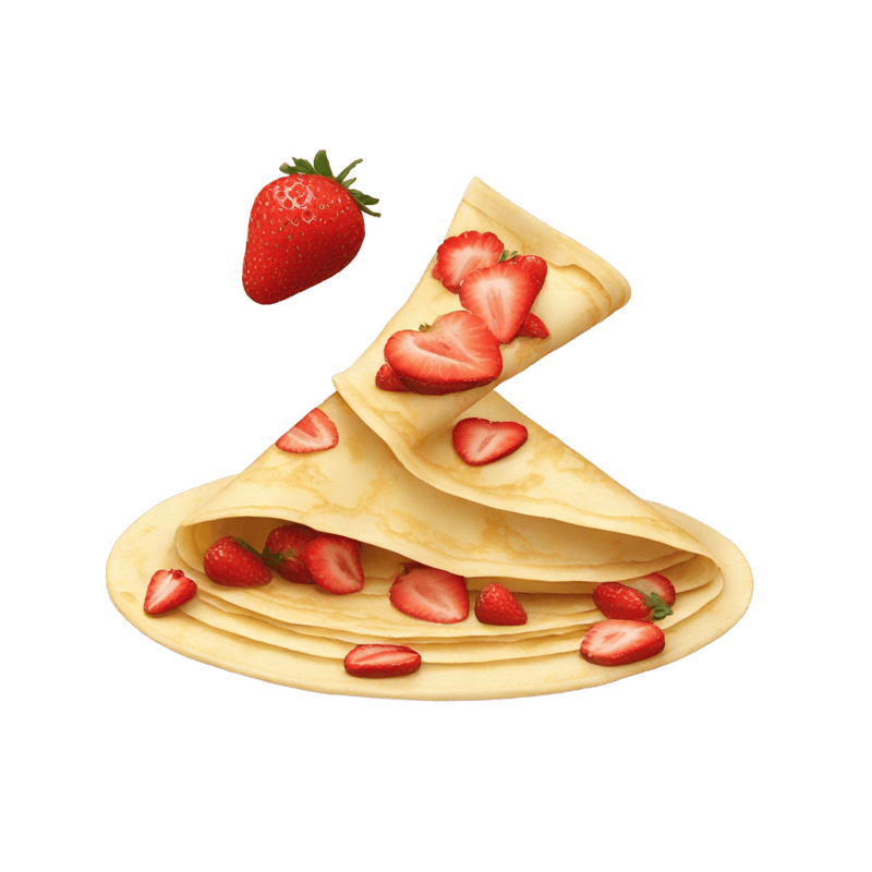 Crepe with nutella and strawberries