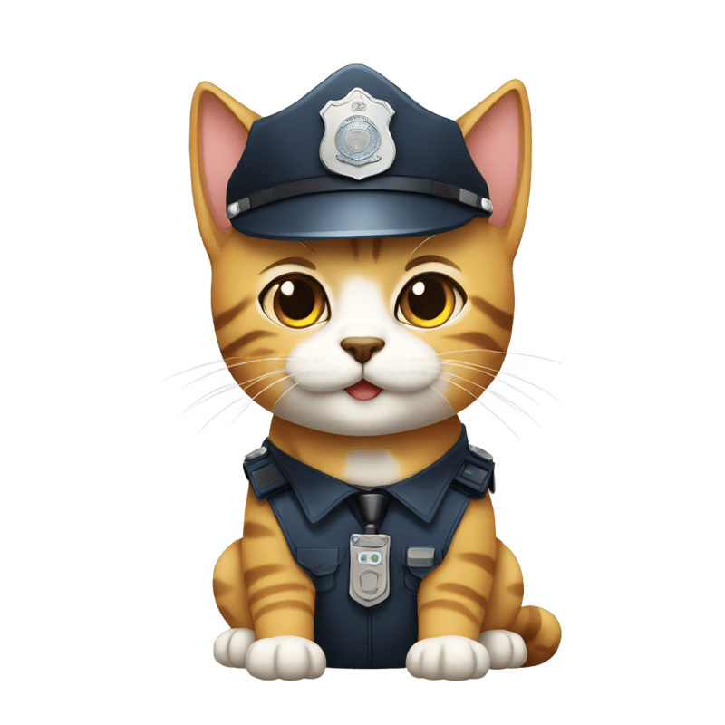 Cute police cat