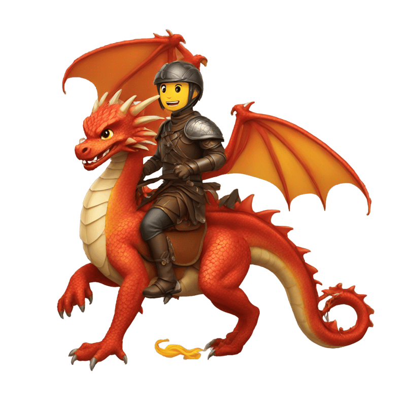 Different dragon with a rider