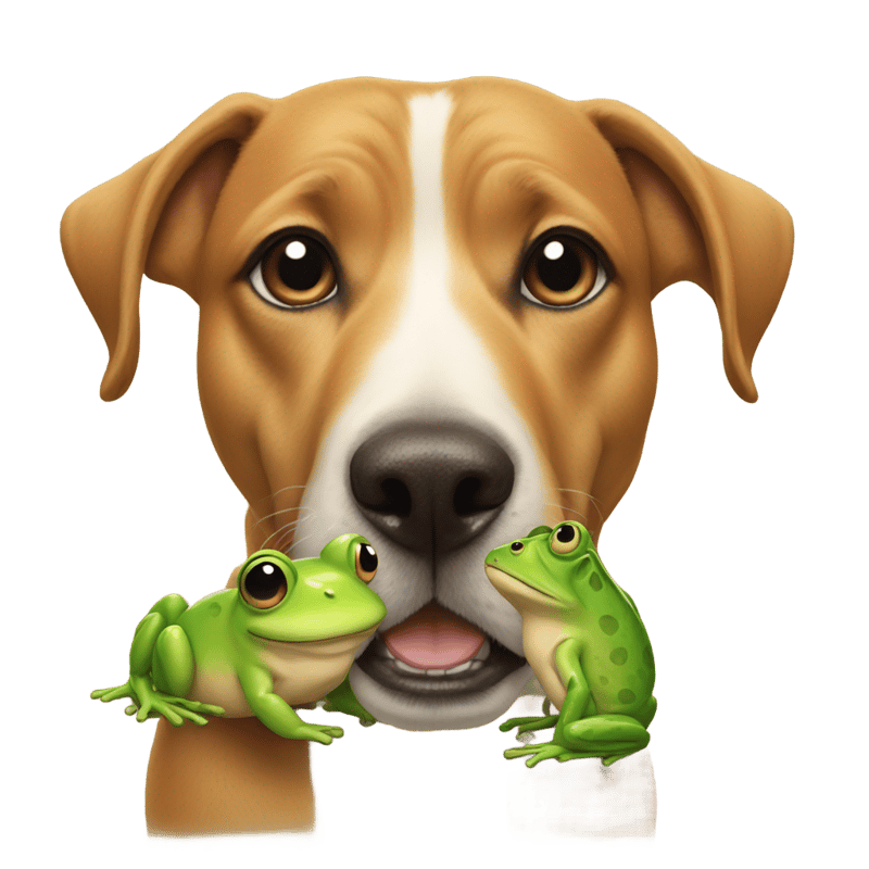 dog with frog shaped head