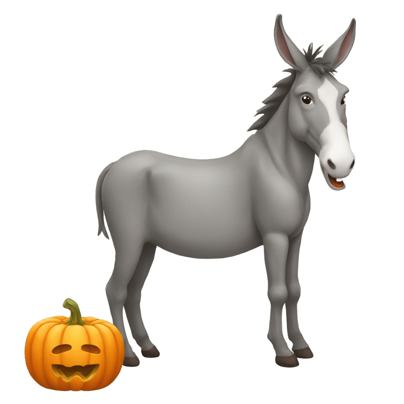 donkey eat pumpkin