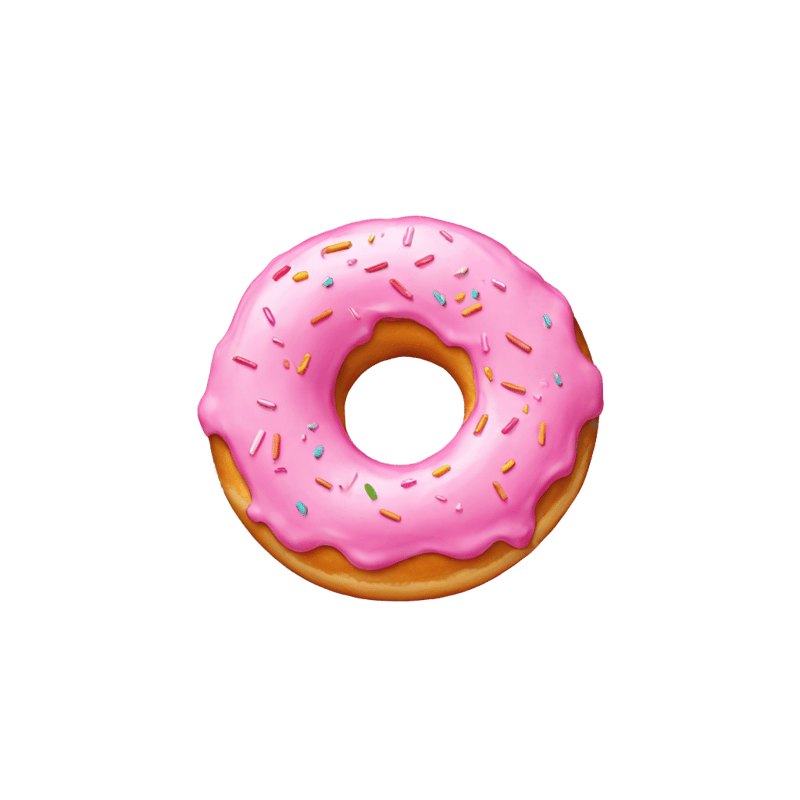 Donut with pink frosting