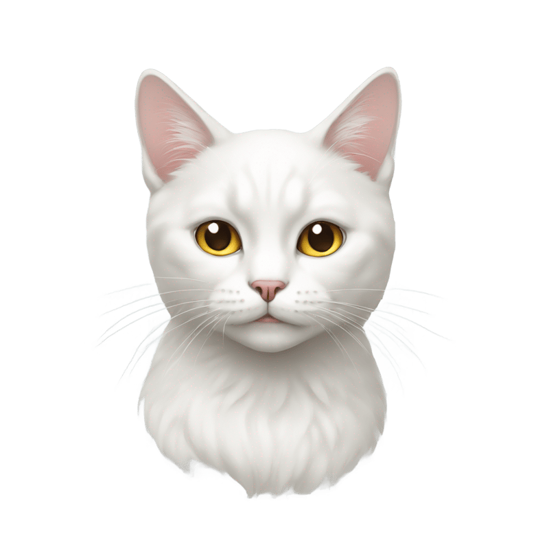 Draw a white cat