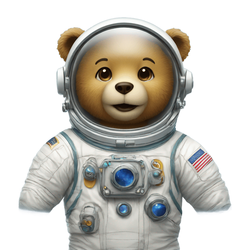 eddy bear in space suit