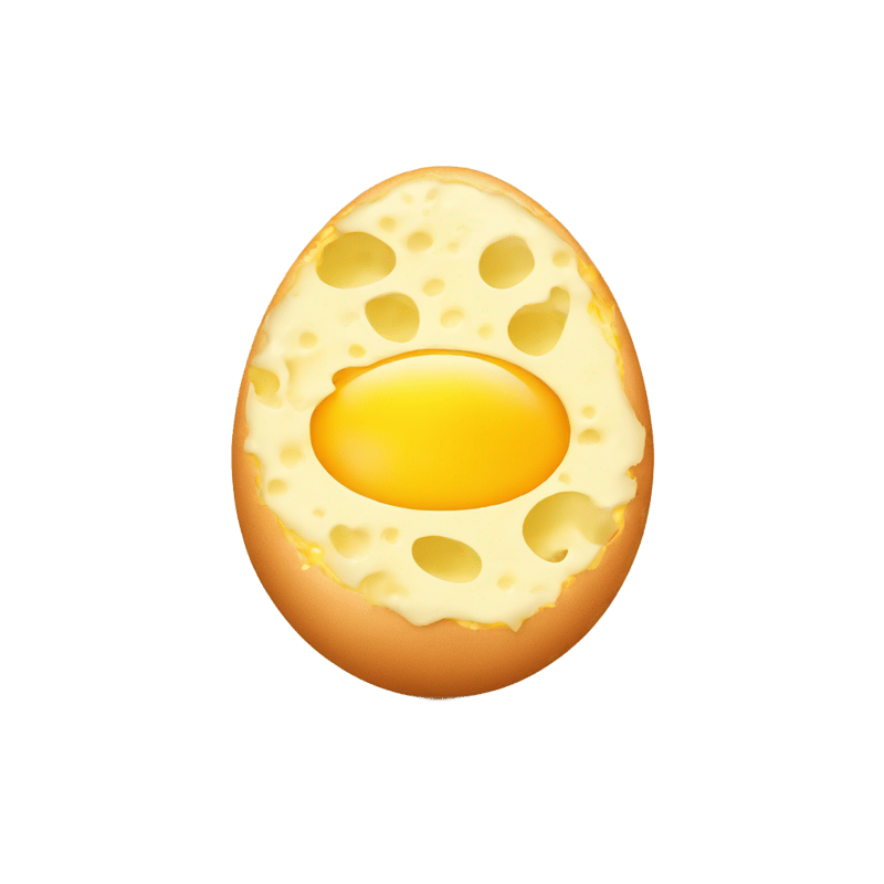 Egg with cheese on top