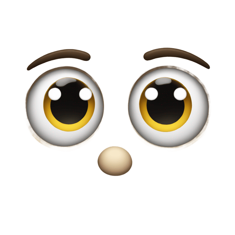 Emoji face with big eyes