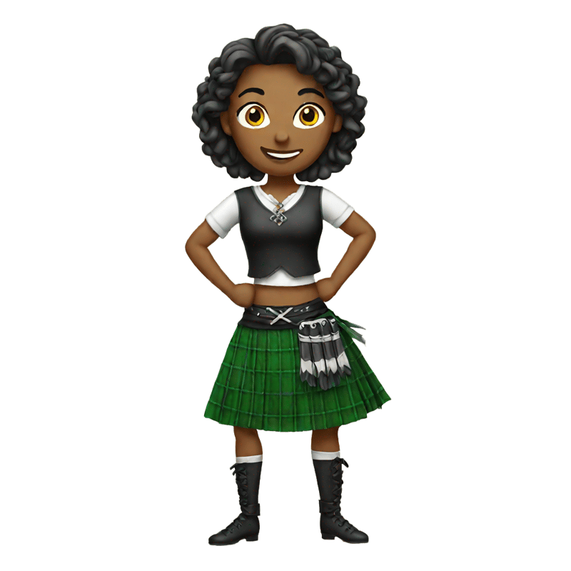 female dancer in kilt