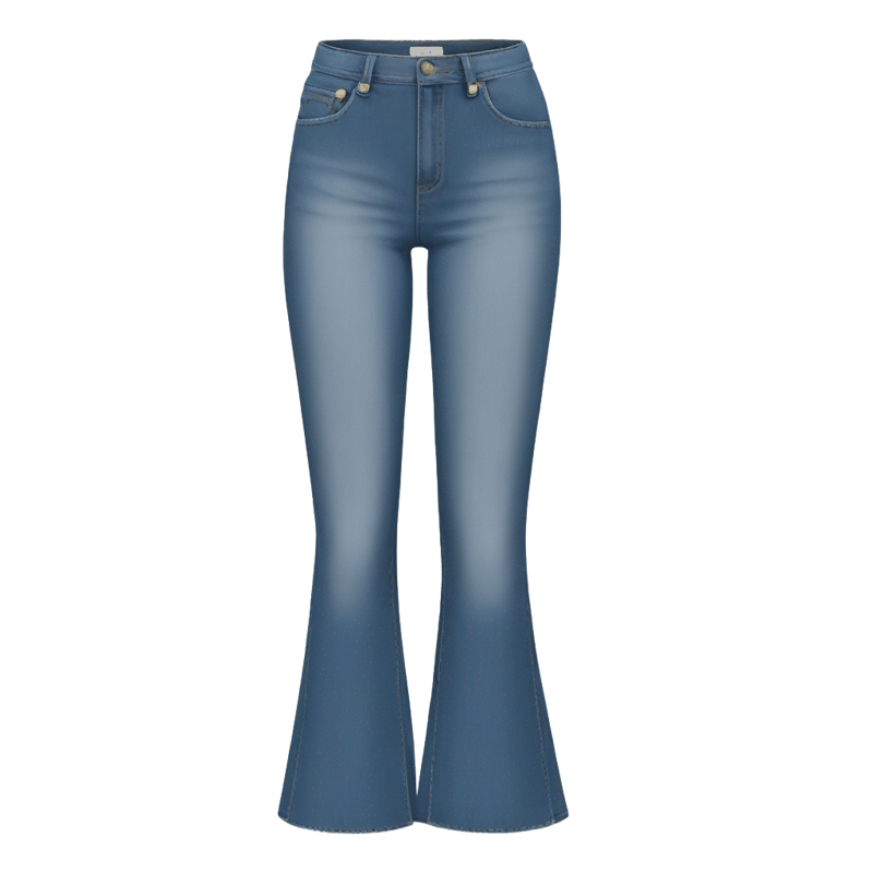 Flare jeans with bows