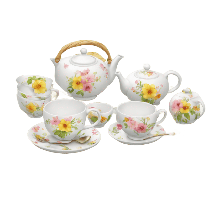 Floral picnic tea set