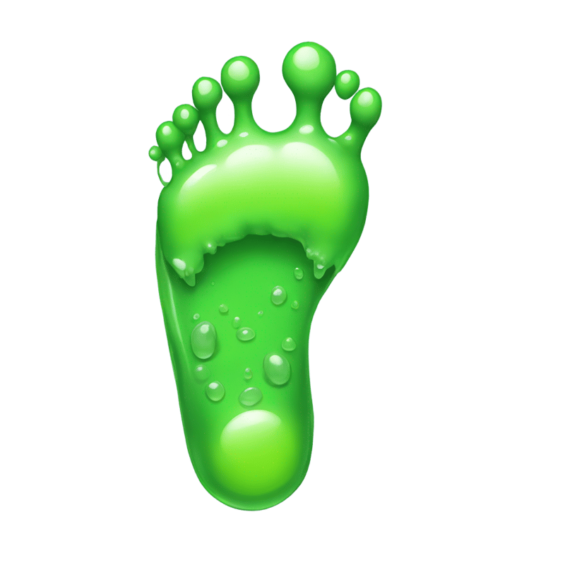 Foot with slime