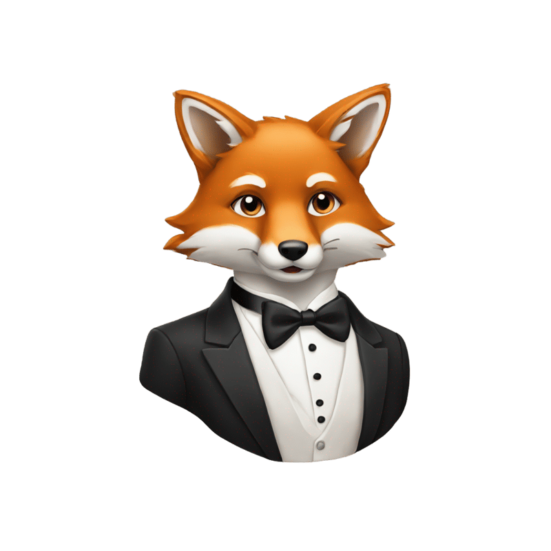 fox in a tuxedo