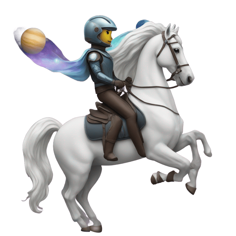 Galactic horse with rider