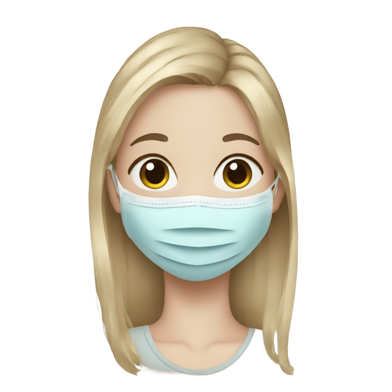 Girl with face mask